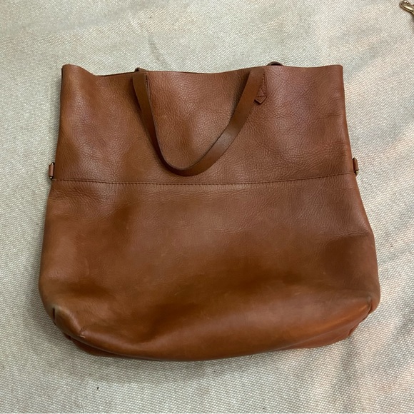 Madewell Handbags - Madewell leather top handle tote brown